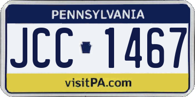 PA license plate JCC1467