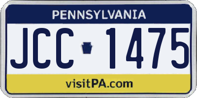 PA license plate JCC1475