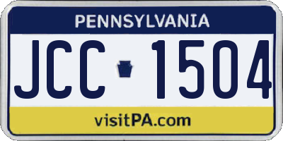 PA license plate JCC1504
