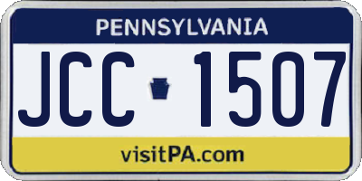 PA license plate JCC1507