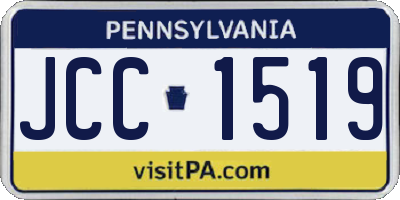 PA license plate JCC1519