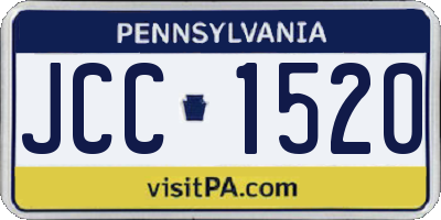 PA license plate JCC1520