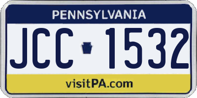 PA license plate JCC1532