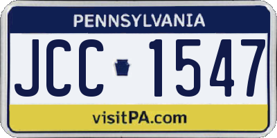 PA license plate JCC1547