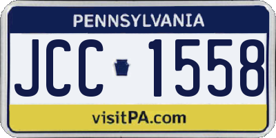 PA license plate JCC1558