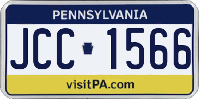 PA license plate JCC1566