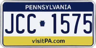 PA license plate JCC1575