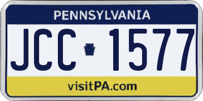 PA license plate JCC1577