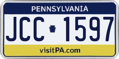 PA license plate JCC1597