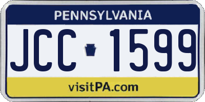 PA license plate JCC1599