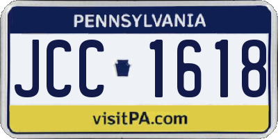 PA license plate JCC1618