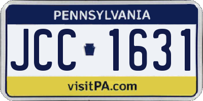 PA license plate JCC1631