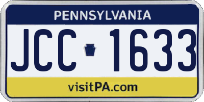 PA license plate JCC1633