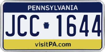 PA license plate JCC1644