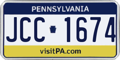 PA license plate JCC1674