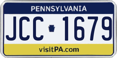 PA license plate JCC1679
