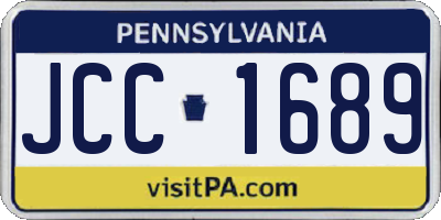 PA license plate JCC1689