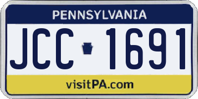 PA license plate JCC1691