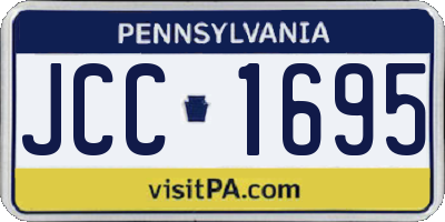 PA license plate JCC1695