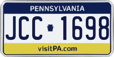 PA license plate JCC1698