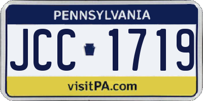 PA license plate JCC1719