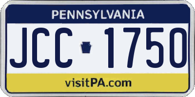 PA license plate JCC1750