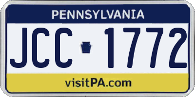 PA license plate JCC1772