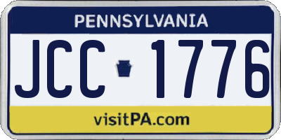 PA license plate JCC1776