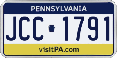 PA license plate JCC1791