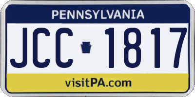 PA license plate JCC1817
