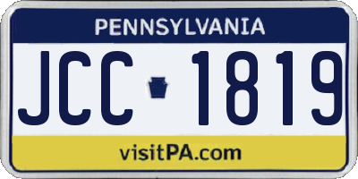 PA license plate JCC1819