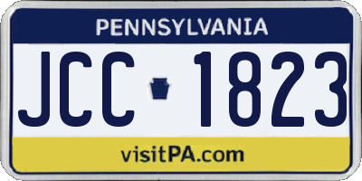 PA license plate JCC1823
