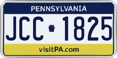 PA license plate JCC1825