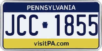 PA license plate JCC1855