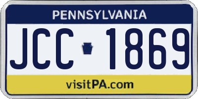 PA license plate JCC1869