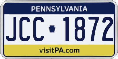PA license plate JCC1872