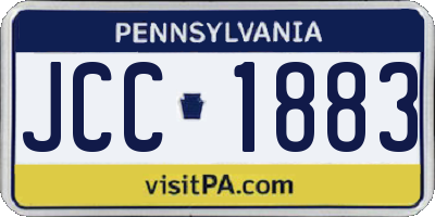 PA license plate JCC1883