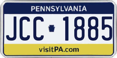 PA license plate JCC1885