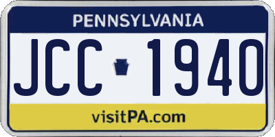 PA license plate JCC1940