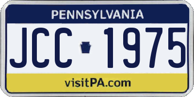 PA license plate JCC1975
