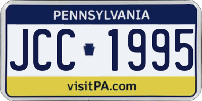 PA license plate JCC1995