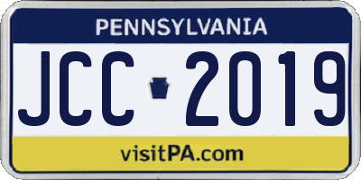 PA license plate JCC2019