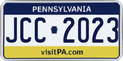 PA license plate JCC2023