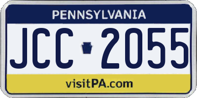PA license plate JCC2055