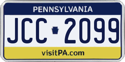 PA license plate JCC2099