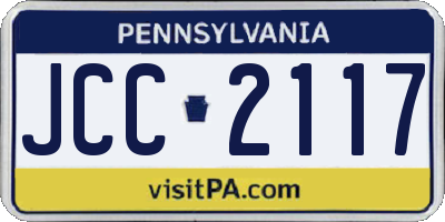 PA license plate JCC2117