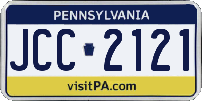 PA license plate JCC2121