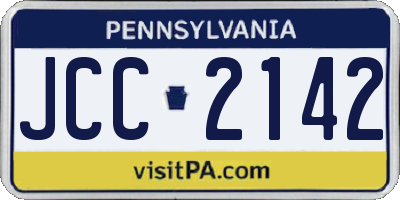 PA license plate JCC2142