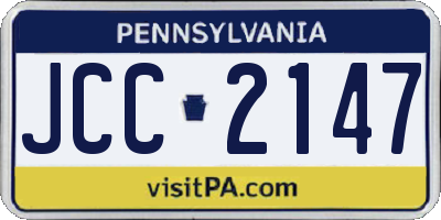 PA license plate JCC2147