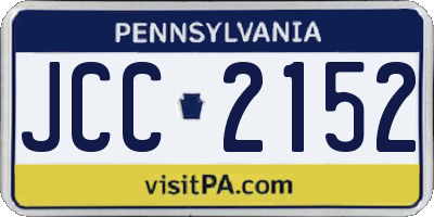 PA license plate JCC2152
